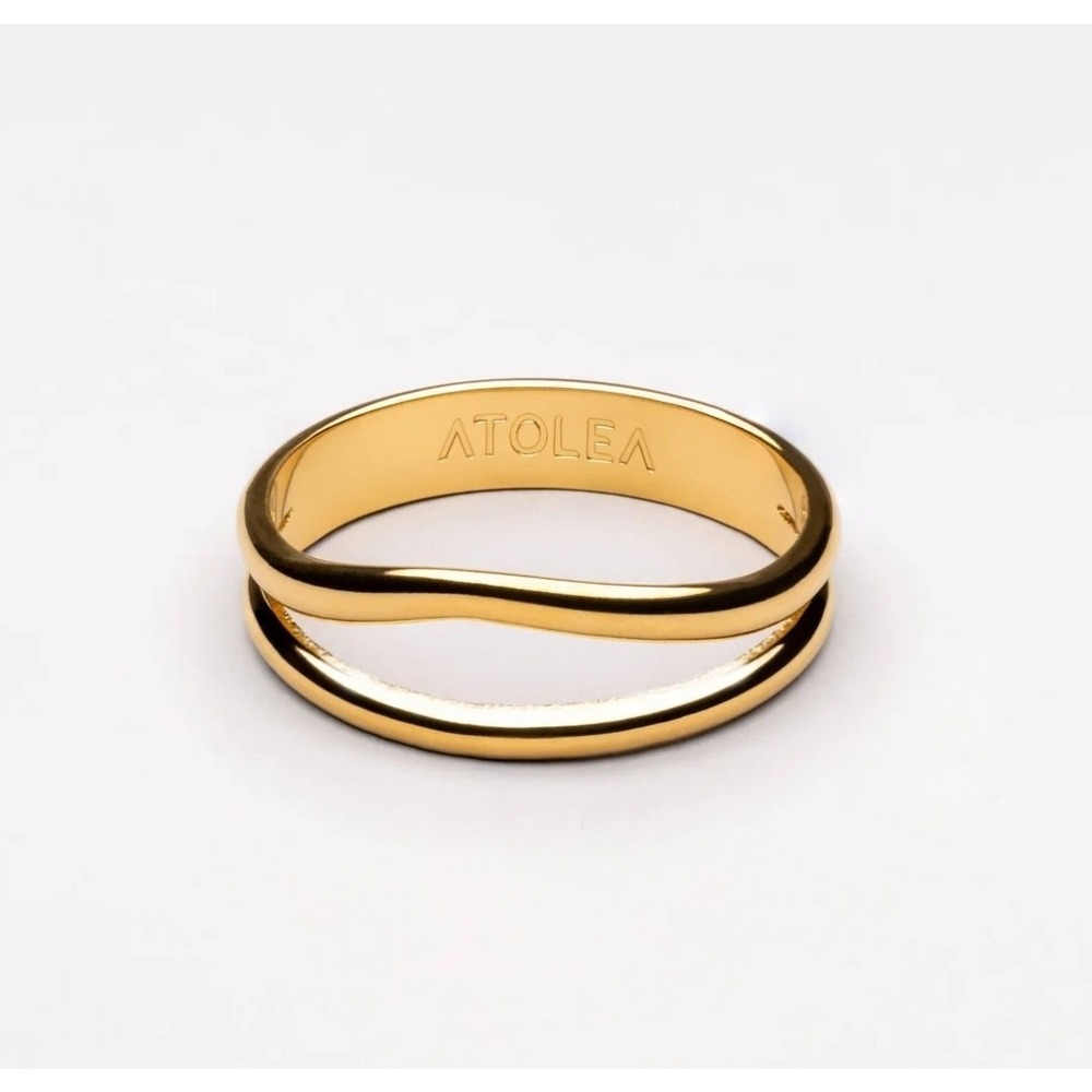 NWT - Atolea Breeze Double Gold Ring Size 6